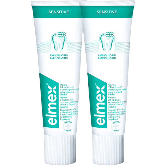 Elmex Sensitive Tannkrem 2 x 75 ml Beskyttelse mot ising Elmex Sensitive Tannkrem 2 x 75 ml Beskyttelse mot ising