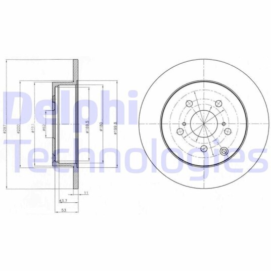 Bremseskive DELPHI BG4291 Bremseskive DELPHI BG4291