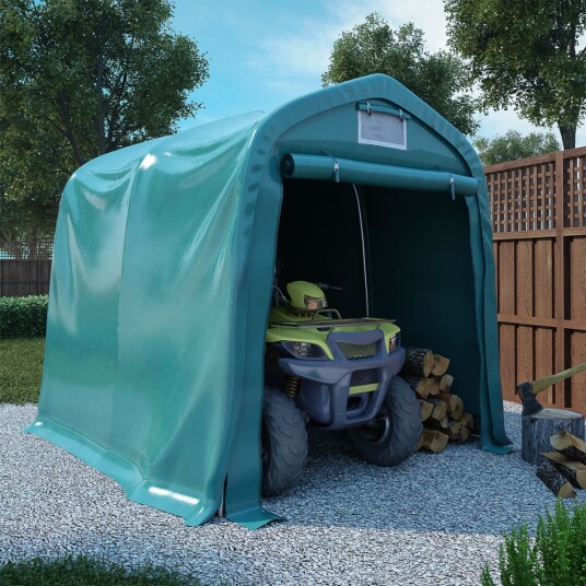 vidaXL Garasjetelt PVC 1,6x2,4 m grønn