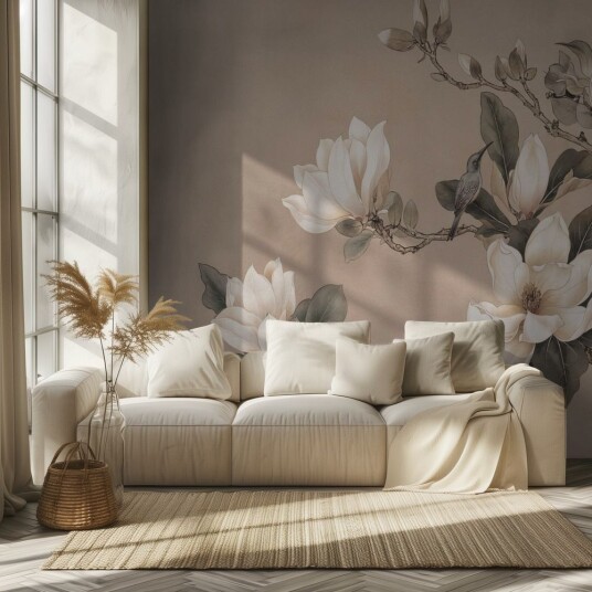 Tapet Magnolia Grener Tapet Magnolia Grener