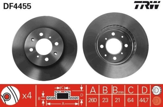 Bremseskive TRW DF4455