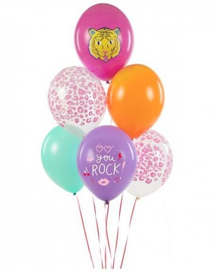 6 stk 30 cm Ballonger You Rock Ballongbukett
