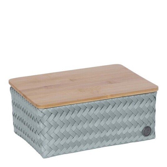 Handed By Top Fit Medium høy oppbevaringskurv m/lokk 24x18x11 cm eucalyptus Handed By Top Fit Medium høy oppbevaringskurv m/lokk 24x18x11 cm eucalyptus