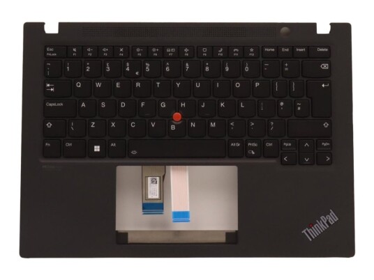 Sunrex - Erstatningstastatur For Bærbar Pc - Med Trackpoint - Bakbelysning - Qwerty - Storbritannia - Svart - Fru - Med Toppdeksel - For Thinkpad T14s Gen 3 21Br, 21Bs