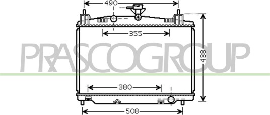PRASCO MZ309R002 Radiator motorkjøling