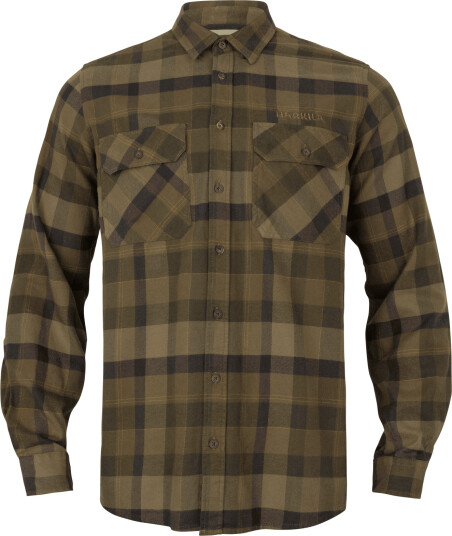 Härkila Men"s Asmund Longsleeve Shirt Beech Green Check M