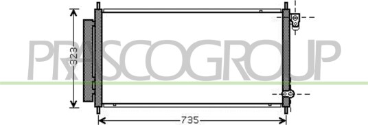 Kondensator klimaanlegg PRASCO HD322C001 Kondensator klimaanlegg PRASCO HD322C001