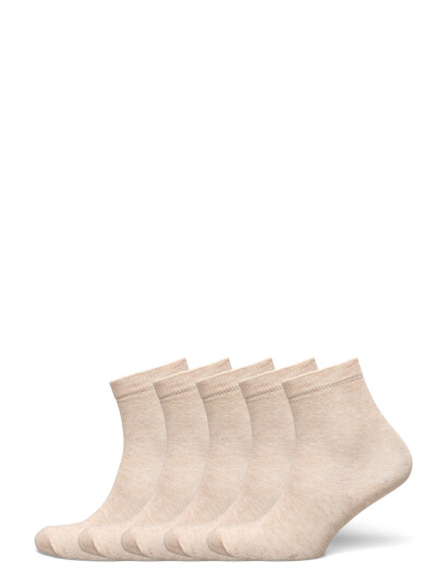 Minymo Ankle Sock -Solid (5-Pack) Beige 27\30