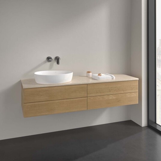 Villeroy & Boch Antao Servantskap med 4 skuffer 160x50x36 cm u/lys Eik/Crème
