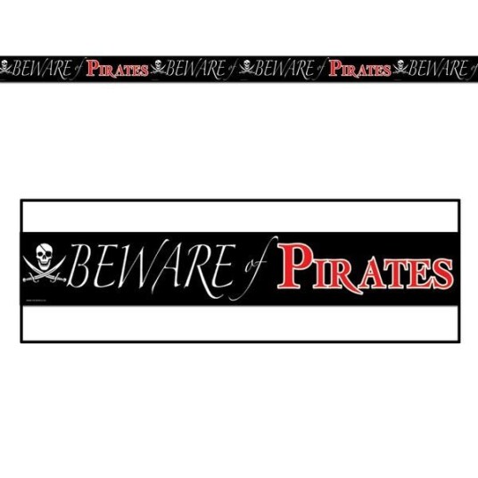 Plastremse "Beware Of Pirates" 6meter x Ca 8cm 