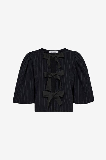 Co’couture Bluse PinCC Wide Bow Blouse Svart