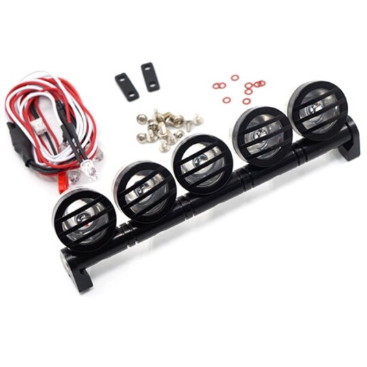 Yeah Racing 1/10 Aluminum Roof 5 White LED Light Set Black For R Yeah Racing 1/10 Aluminum Roof 5 White LED Light Set Black For R