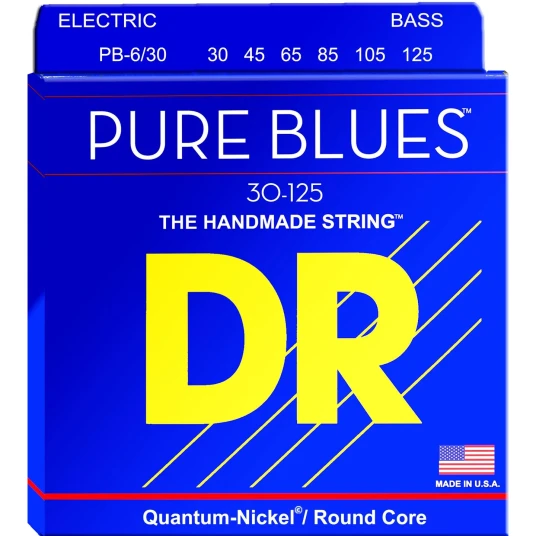 DR Strings PB6 30 Pure Blues 030 125 Medium 6 string