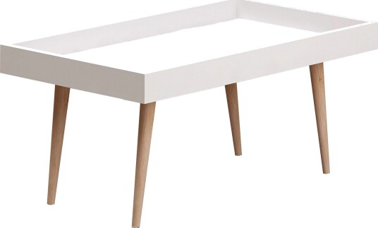 Skaberg Sofabord 80 cm - Hvit/Natur