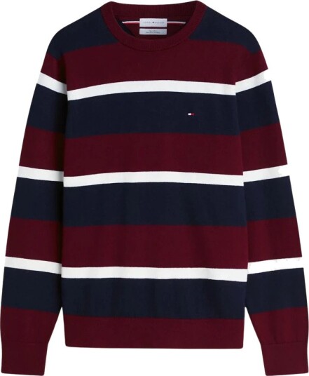 Tommy Hilfiger Pima Org Ctn Cashmere Crew Neck   Burgundy   S