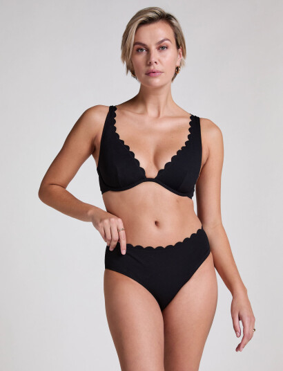 Hunkemöller Scallop Rio Midi - Black - XS