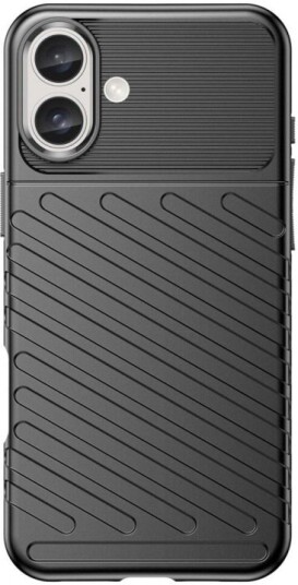 TPU mobildeksel for iPhone 16 Plus svart