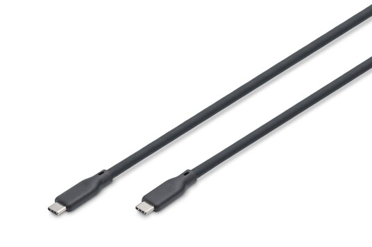 Digitus USB-C USB4 240W 2m USB Silicone connection cable, USB-C - USB-C, USB 4.0 Gen2, 20G, 240W, 8K, black