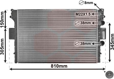 VAN WEZEL 28002049 Radiator motorkjøling