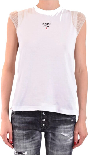 Dsquared2 Dame Topper Hvit L,