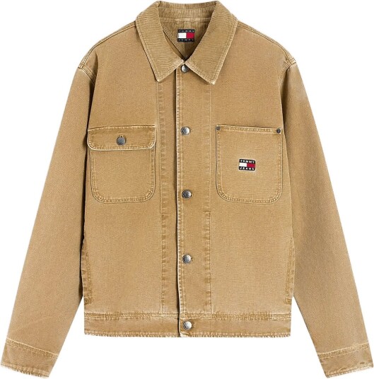 Tommy Jeans Tjm Cord Collar Canvas Ovs Ext Beige XS Tommy Jeans Tjm Cord Collar Canvas Ovs Ext Beige XS