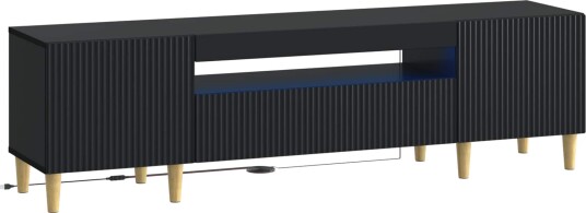 vidaXL LED TV skap Svart Konstruert tre