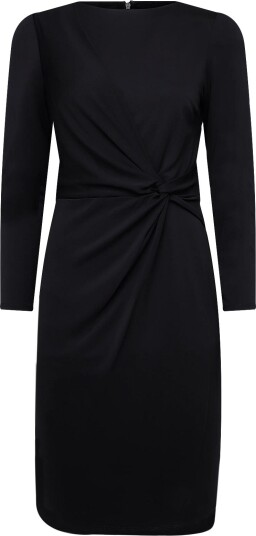Lauren Ralph Lauren Twist Front Jersey Boatneck Dress BLACK 44