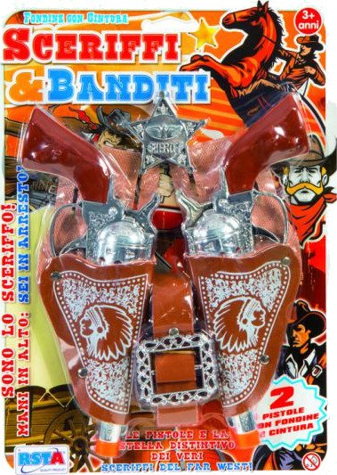 RSToys Sheriff Og Banditt Lekepistoler Med Hylster Og Belte Sett For 3+ År 2 stk RSToys Sheriff Og Banditt Lekepistoler Med Hylster Og Belte Sett For 3+ År 2 stk