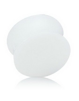 Utgått All White Akryl Piercing Plugg Strl 3 mm