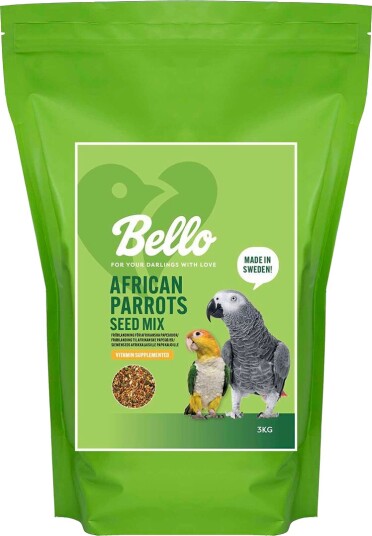Bello African Parrot Seed Mix Fuglemat til Afrikansk Papegøye 3kg