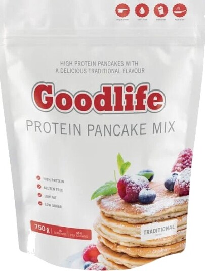 Goodlife Protein Pancakes 750 g Traditional flavour &  Chocolate Traditional flavour
