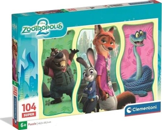 Clementoni Puzzle Super Zootopia 2 2025 104 pieces 2D Puslespill