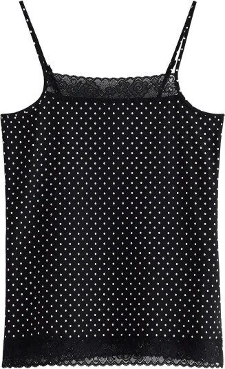 Lindex Tank Top With Lace Black 158/164