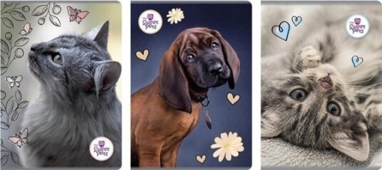 Beniamin A4 Skrivebok 60K Linjer “The Sweet Pets” 5 Stk.