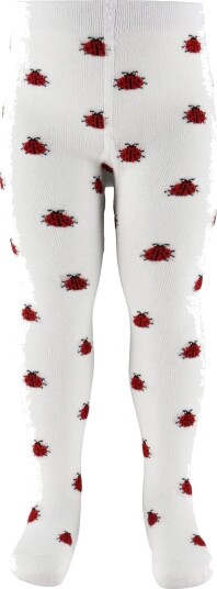 Fuzzies Strømpebukser   Off White m. Marihøner   Fuzzies   86/92   Strømpebukser   Hvit   86 92