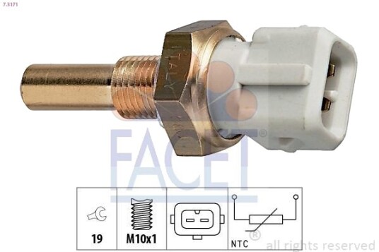 Sensor motortemperatur FACET 7.3171