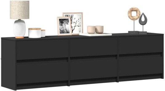 TV-benk med LED svart 180x34x50 cm konstruert tre 8721158342720