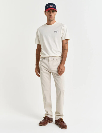 GANT Slim Desert Jeans - Cream - 38 x 32