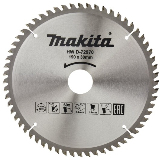 Makita D 72970 Sirkelsagblad 190x30x60T