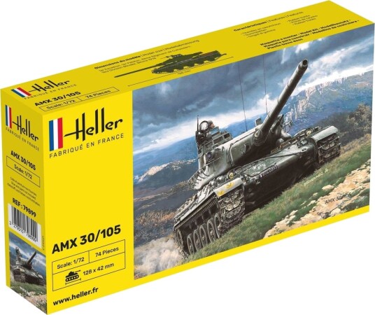 Heller AMX 30/105 Modellstridsvogn Byggesett 1:72