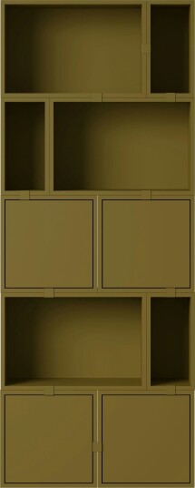 Stacked Configuration 8 Bokhylle Mørkegrønn
