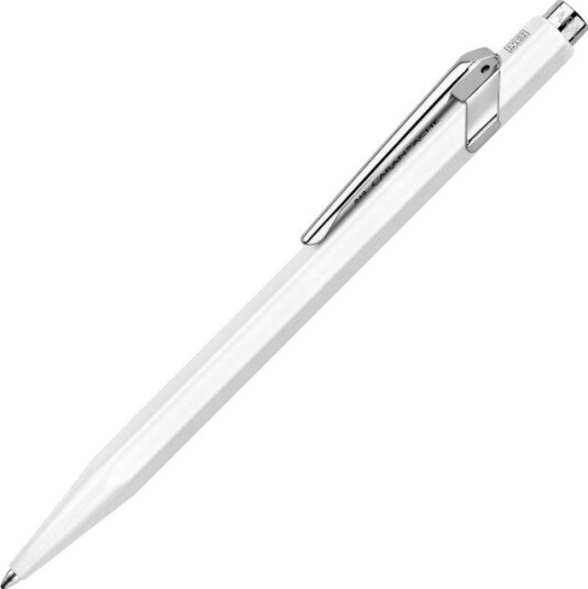 Caran D"ache Trykk-Kulepenn 849 Classic Line, Hvit - Strektykkelse M - Strekfarge Blå - Sekskantet Grep - 1 Stk (849.001)