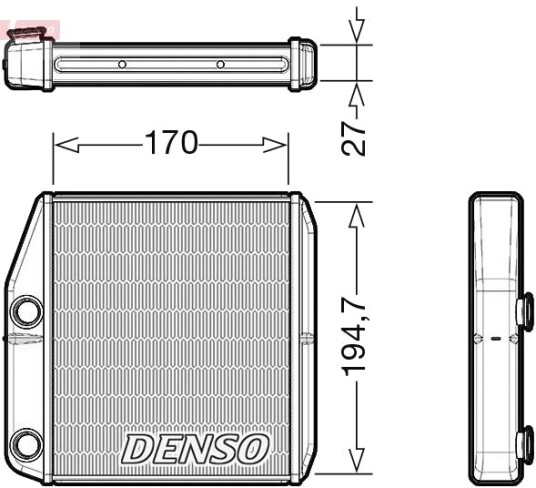 Varmeapparat register DENSO DRR09101 Varmeapparat register DENSO DRR09101