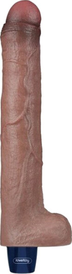 Real Softee Vibrating Dildo Brown 26,5 cm Real Softee Vibrating Dildo Brown 26,5 cm
