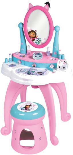 Smoby Gabby's Dollhouse 2-i-1 Sminkebord med Krakk
