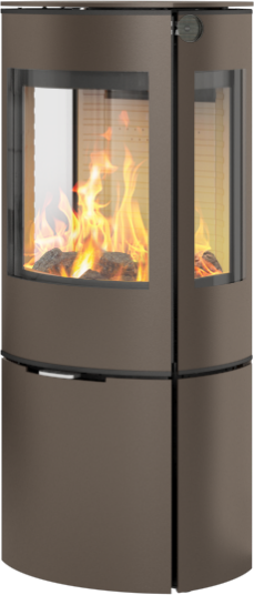 Rais Caro 110 mocca vedovn med sideglass og ståldør Rais Caro 110 mocca vedovn med sideglass og ståldør