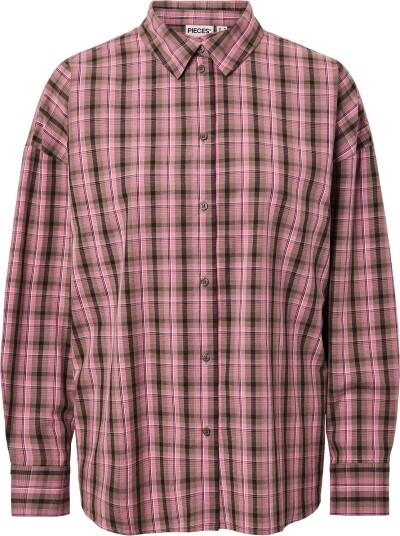 Pieces Pceverett L/S Loose Shirt Wvn Brown L Pieces Pceverett L/S Loose Shirt Wvn Brown L