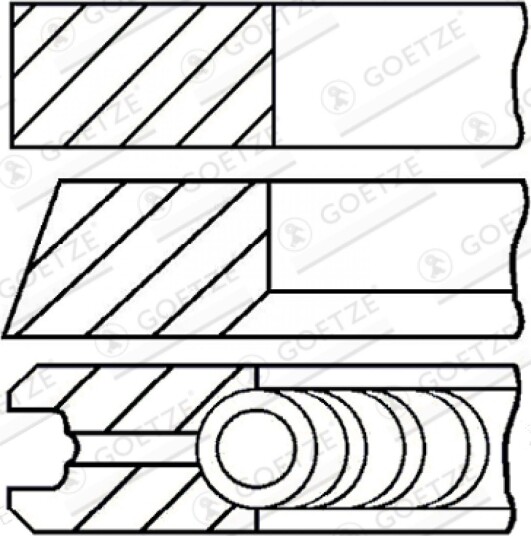 Stempelringsett GOETZE ENGINE 08 432300 00