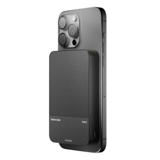 Native Union (Re)Classic Power Bank - Magnetisk Powerbank 10000 Mah Kompatibel Med Magsafe Og Qi2, Usb-C - Usb-C-Kabel 15 Cm I Dvs. (Svart)