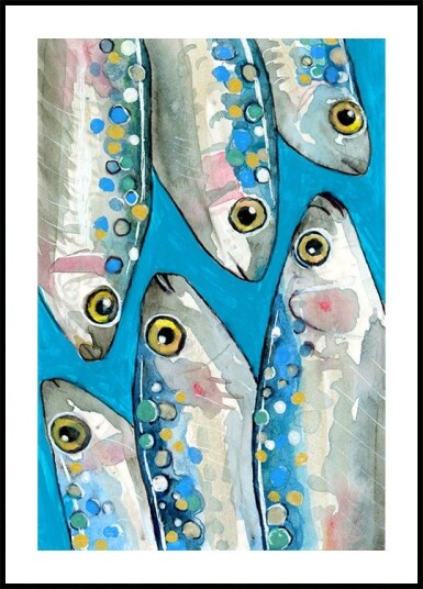 Fishes Poster Plakat / 70x100cm